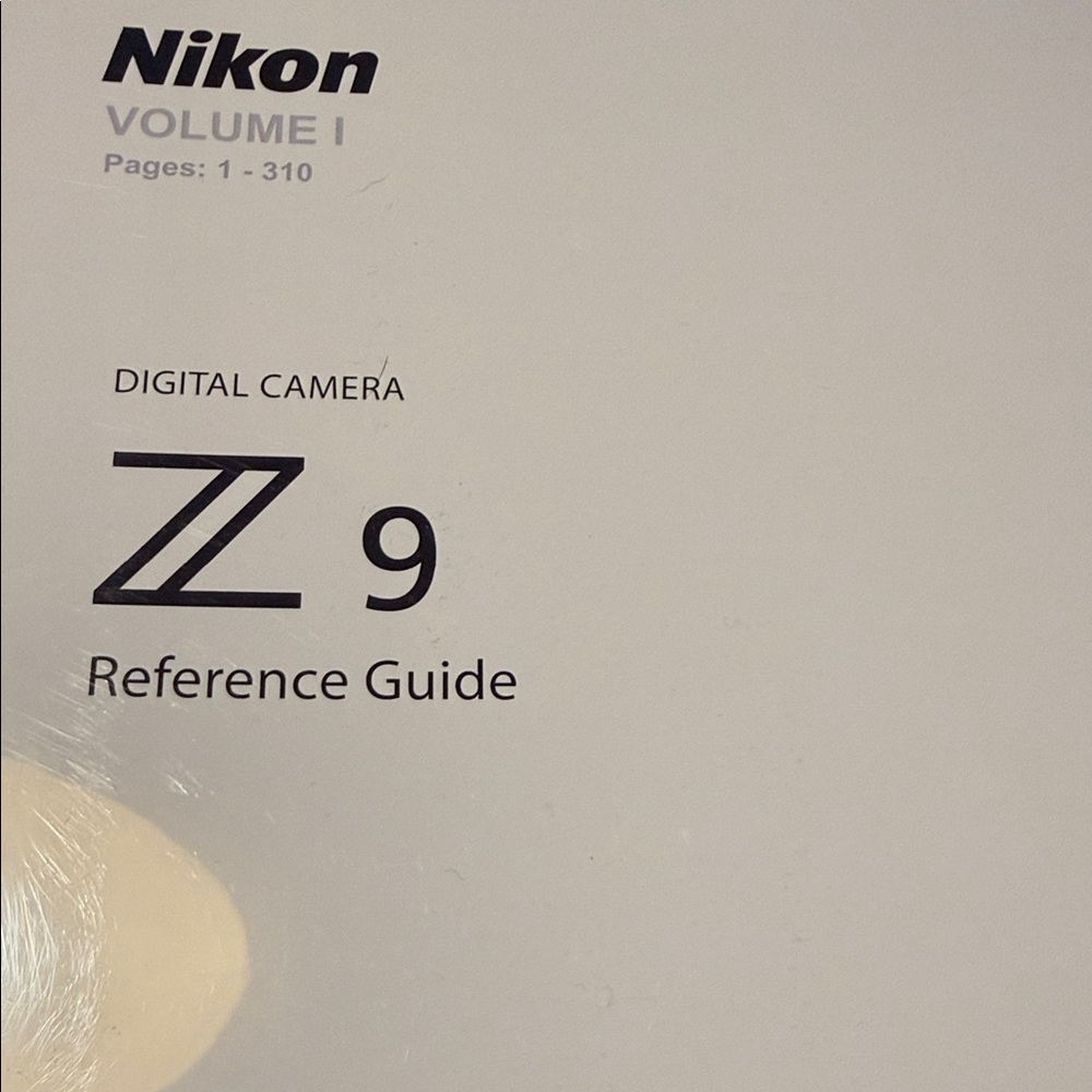 Nikon Z9 Digital Camera Reference Guide - Black Text